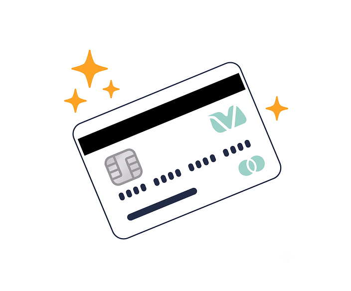 クレジットカードを登録するイラスト